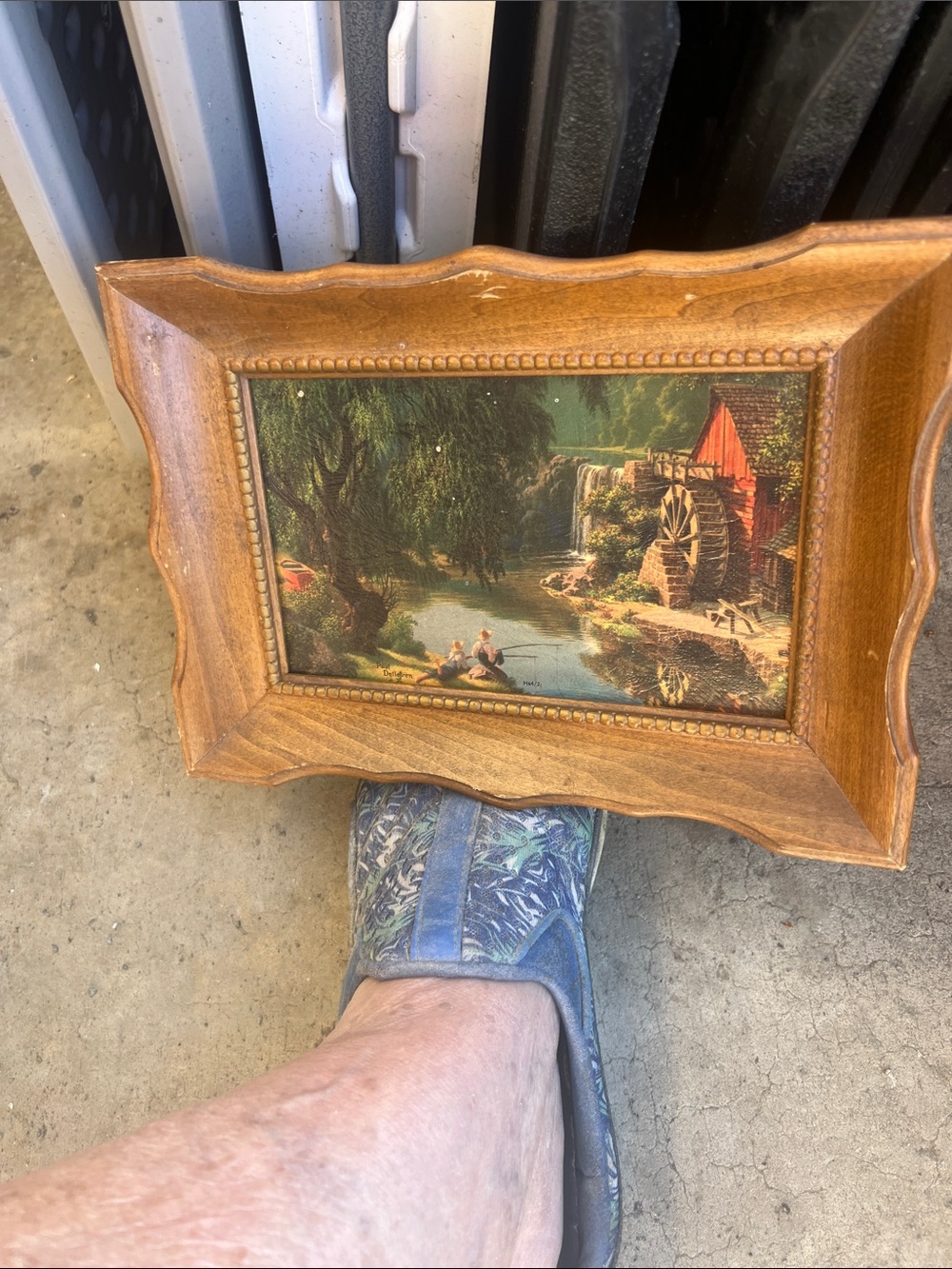 Retro Wood Frame Autumn Landscape Wall Art - Unbranded - Picture 3 of 5